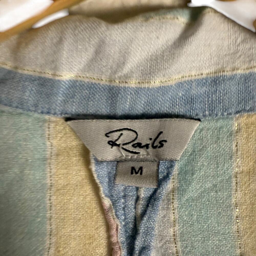 Rails Zuma Jubilee Stripe Linen Blend Short Sleev… - image 3